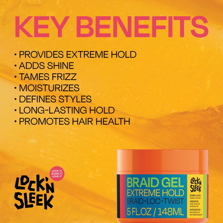 LOCK'N SLEEK Braid Gel Extreme Hold